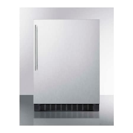 Summit Appliance Div. Summit  Undercounter Built In-Freestanding Refrigerator 4.6 Cu. Ft. Black/Stainless Steel FF64BXSSHV